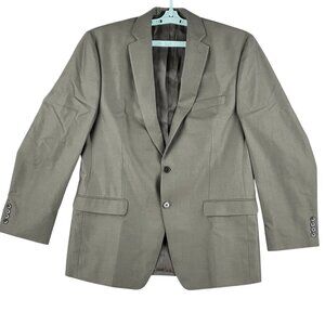Calvin Klein Men Grey Brown Blazer Sport Jacket Sz 42R Two Button Double Vented
